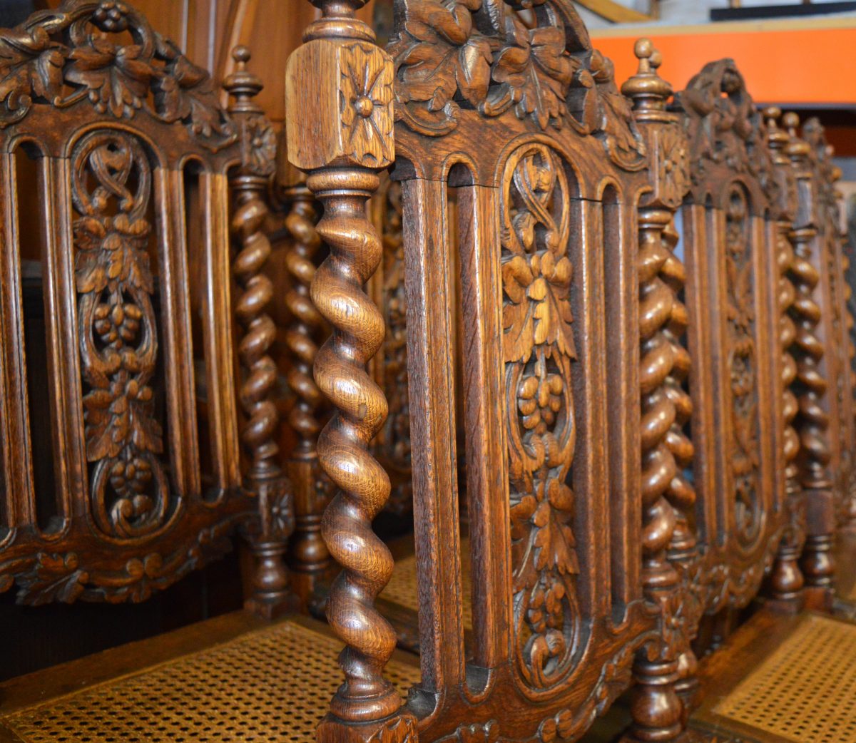 Refinished wood chairs in Denver, Colorado